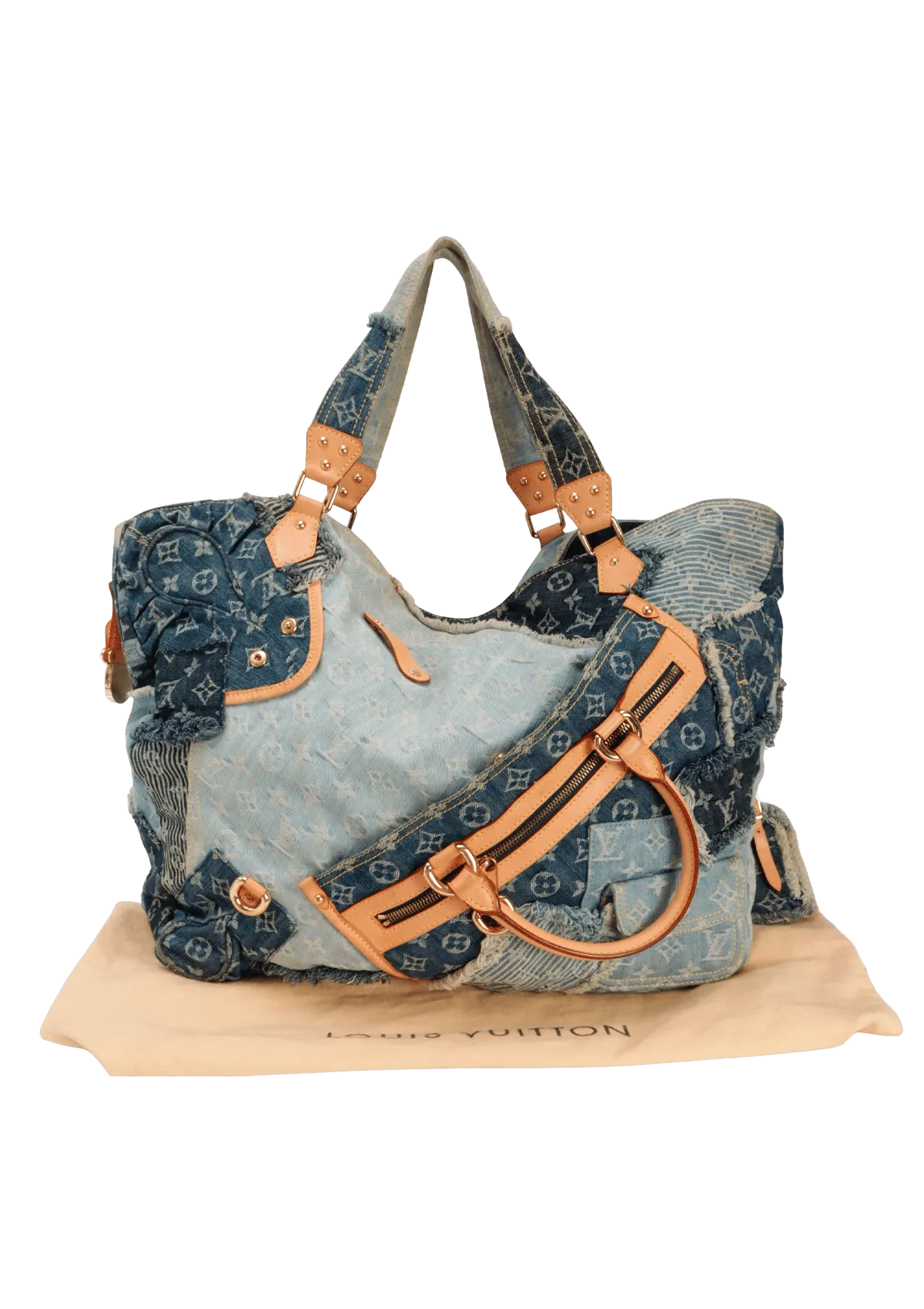 CABBY DENIM PATCHWORK TOTE