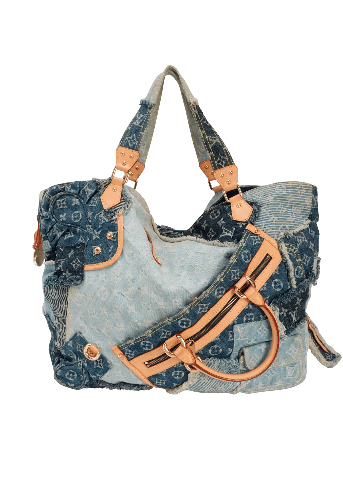 CABBY DENIM PATCHWORK TOTE