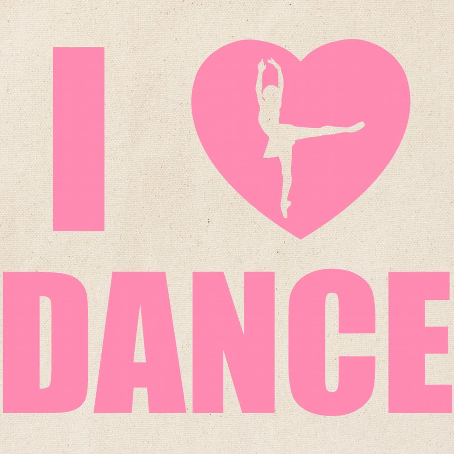 CafePress I HEART DANCE Tote Bag Natural Canvas Tote Bag, Reusable Shopping Bag