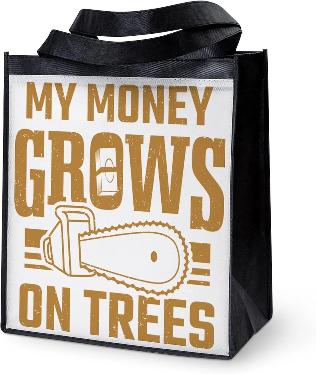CafePress My Money Grows On Trees Tree Reusable Collapsible Grocery Bag