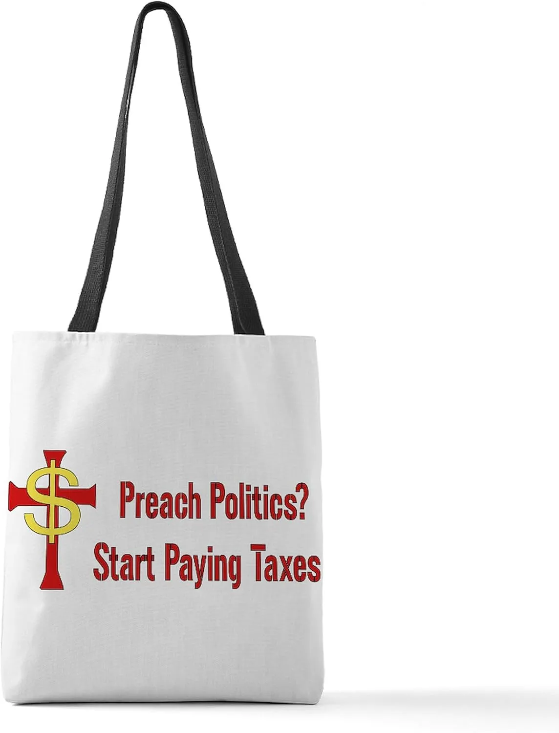 CafePress Tax The Churches Polyester Tote Bag 16"x16"