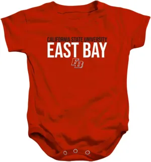California State University, East Bay Official Stacked Unisex Infant Snap Suit for Baby