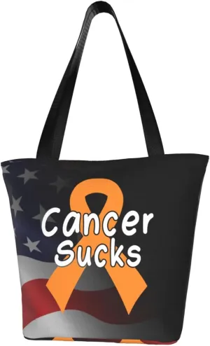 Cancer Sucks Leukemia Cancer Awareness Fashion Shoulder Bag Large Capacity For Man Or Woman