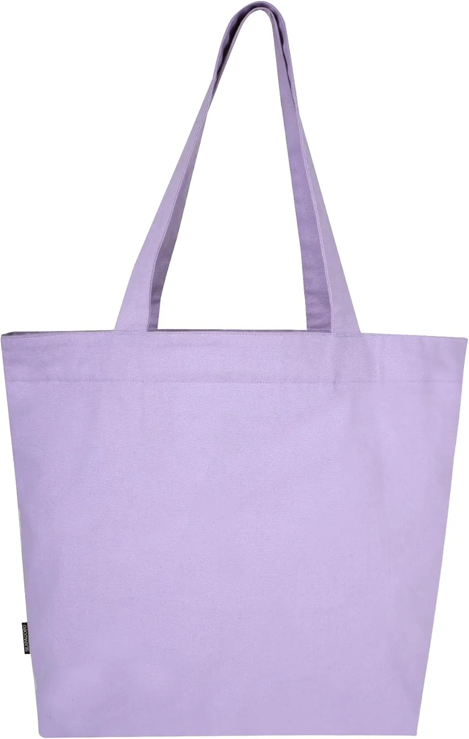 Canvas Big Zip Printed Handbag Tote, Cotton, Inner Pocket, Ecofriendly Bags for Women, Shopping Bag, Easy to Wash