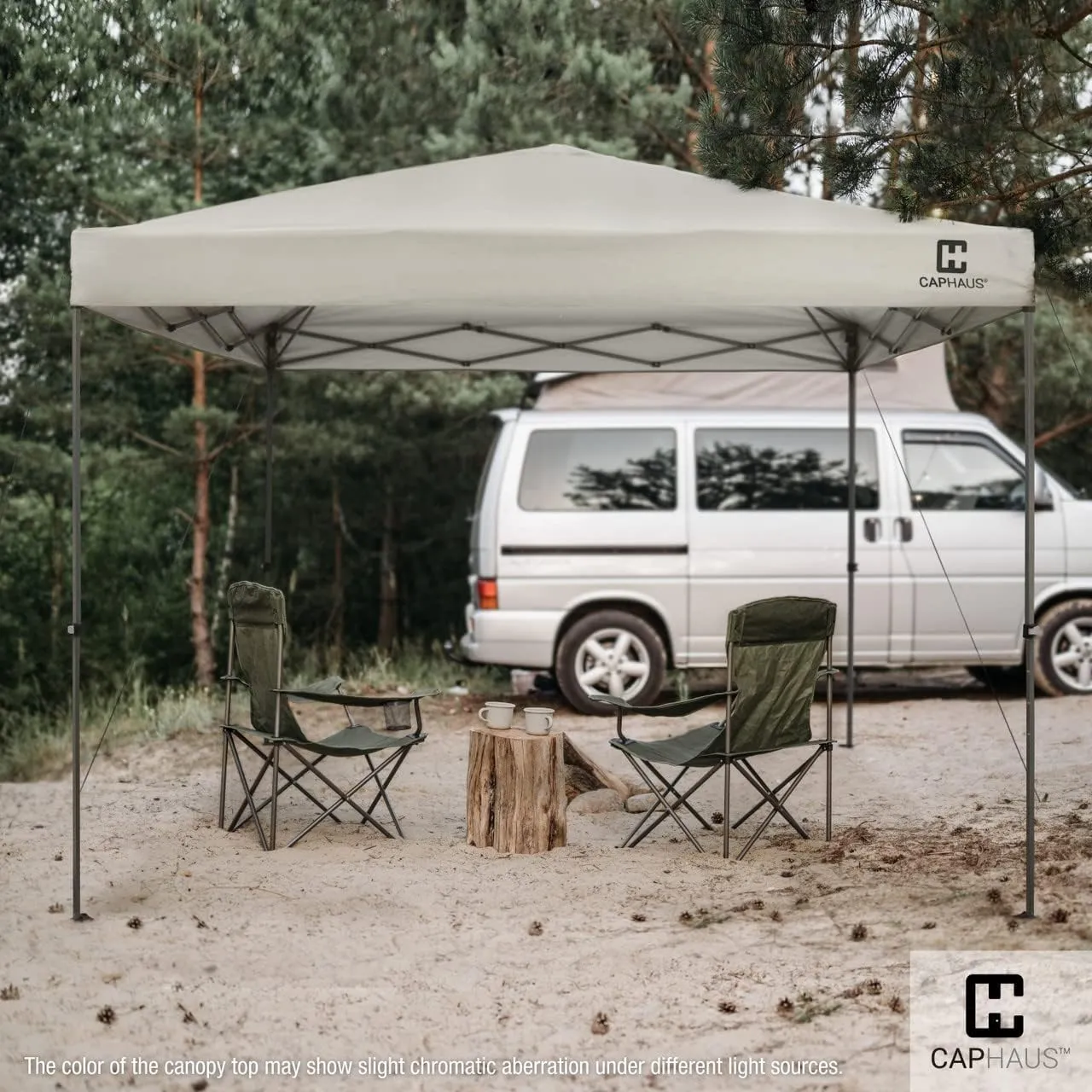 CAPHAUS Patented One-Push Pop Up Outdoor Canopy Tent, Heavy-Duty Commercial Grade w/Central Lock, Portable and Instant Folding Shelter with Wheeled Carry Bag and Weight Bag, 10ft x 10ft, White