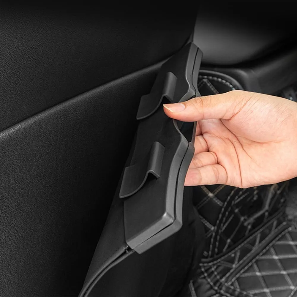Car Trash Can for Mazda Models, ABS   PU Leather, Black, 1 Litre, Waterproof, Hanging, Garbage Bag, Organizer