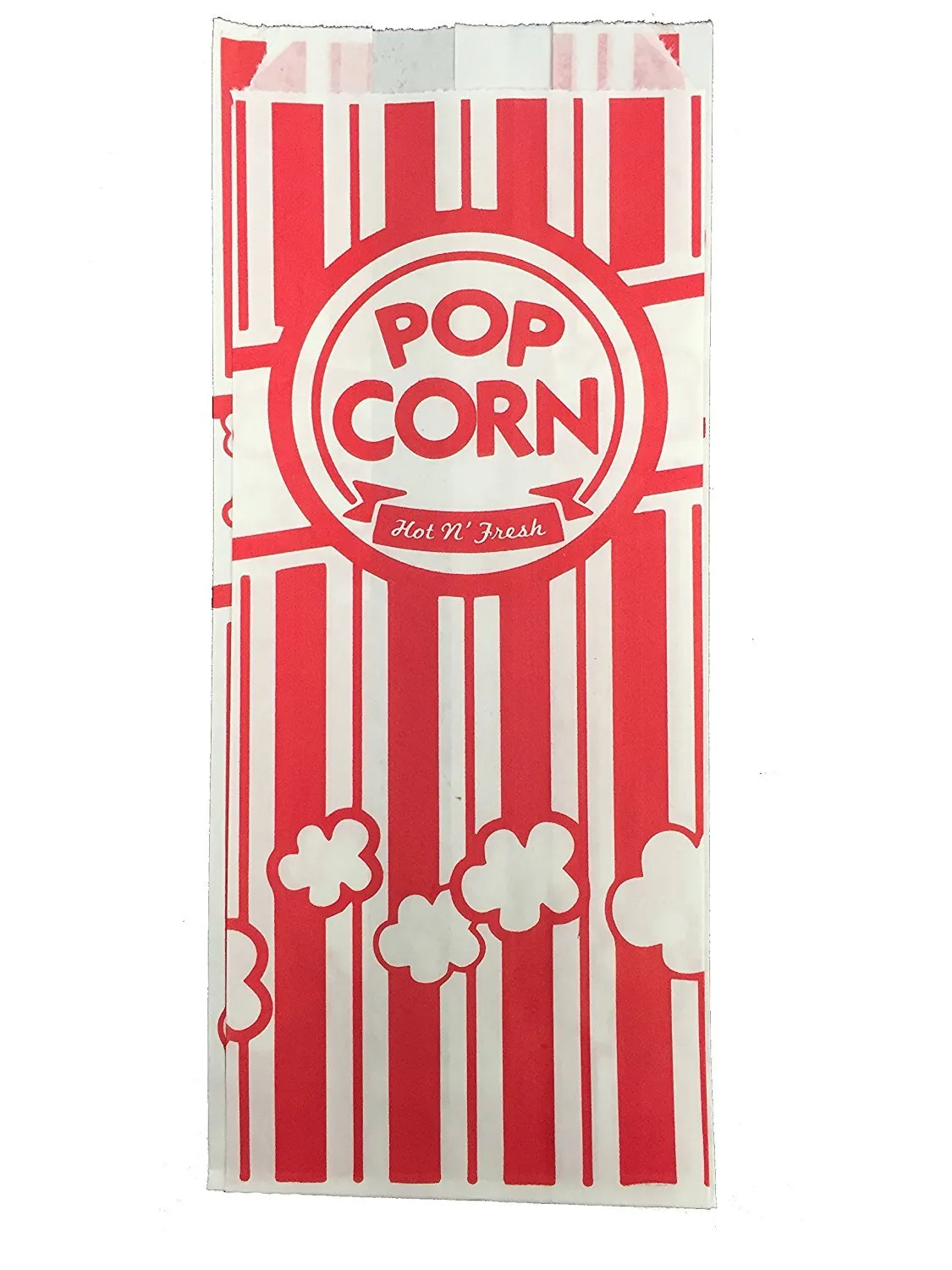 Carnival King Paper Popcorn Bags, 1 Ounce, Red and White, 1000 Pieces