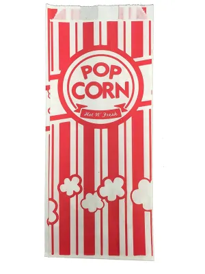 Carnival King Paper Popcorn Bags, 1 Ounce, Red and White, 1000 Pieces