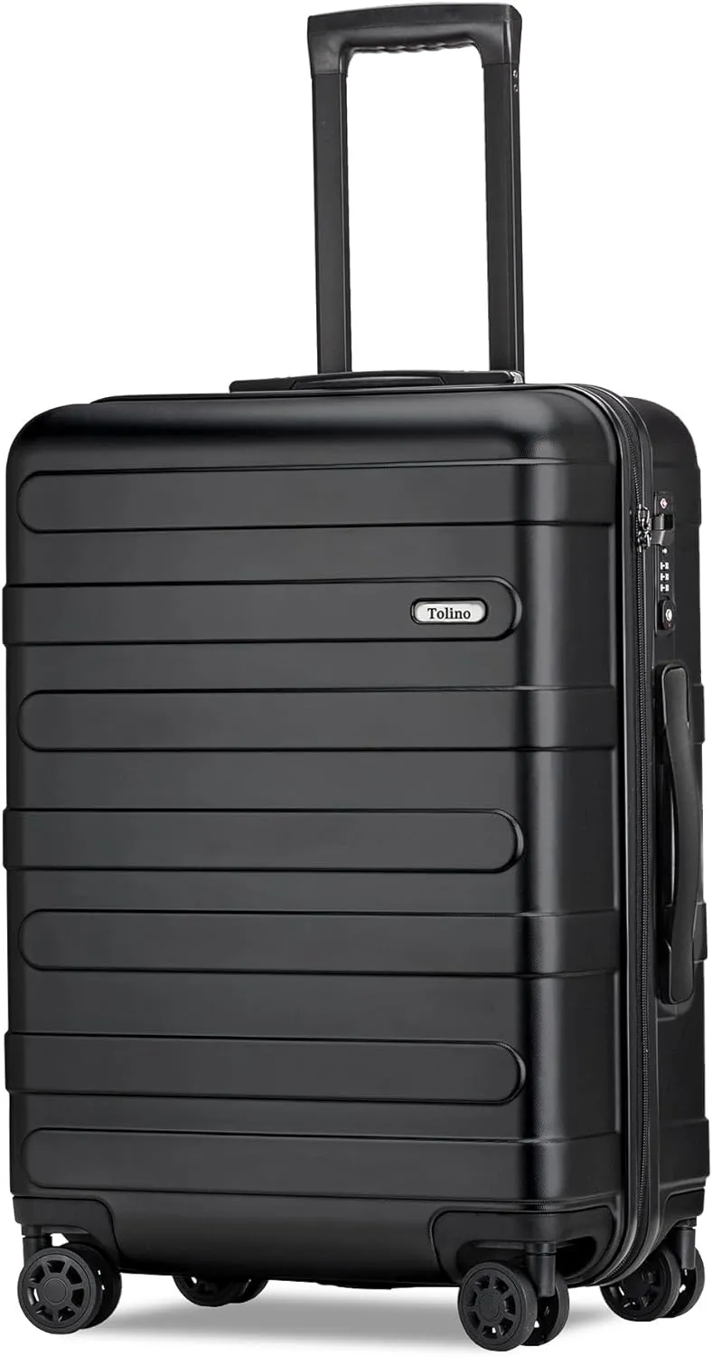 Carry-on Luggage with Spinner Wheels,Suitcases PC ABS Hard Shell - 20in TSA Lock Lightweight Carry on