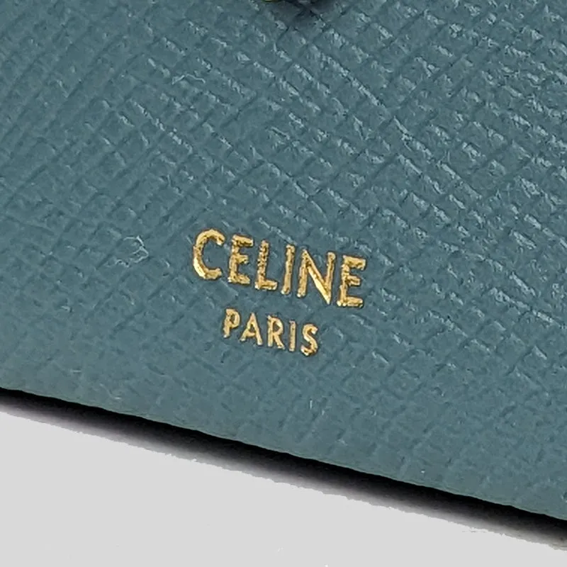CELINE Accordion Card Holder In Bicolour Grained Calfskin RS-10B693