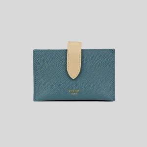 CELINE Accordion Card Holder In Bicolour Grained Calfskin RS-10B693