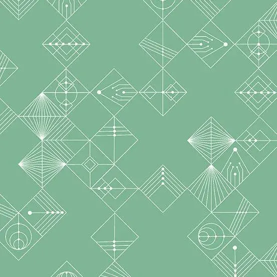 Century Prints Deco Tiles in Jade