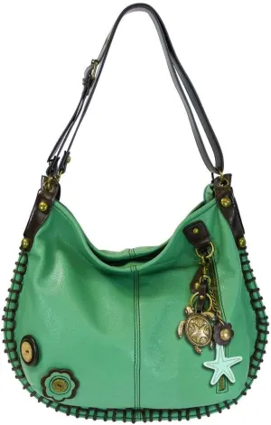 CHALA Charming X-large Hobo/Xbody Handbags (Turtle) (M808-Teal-TU1)