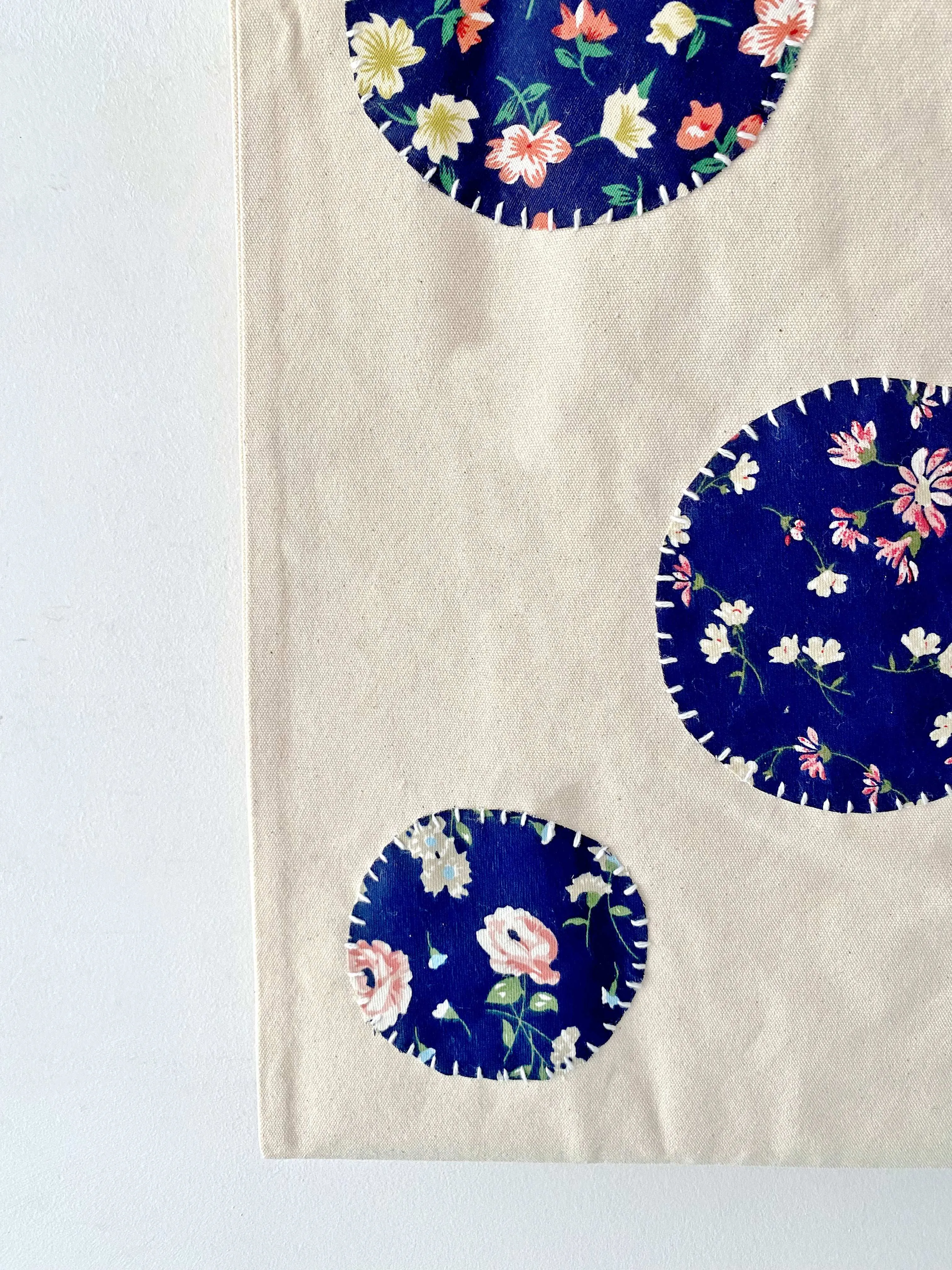 Circle Patch Canvas Tote
