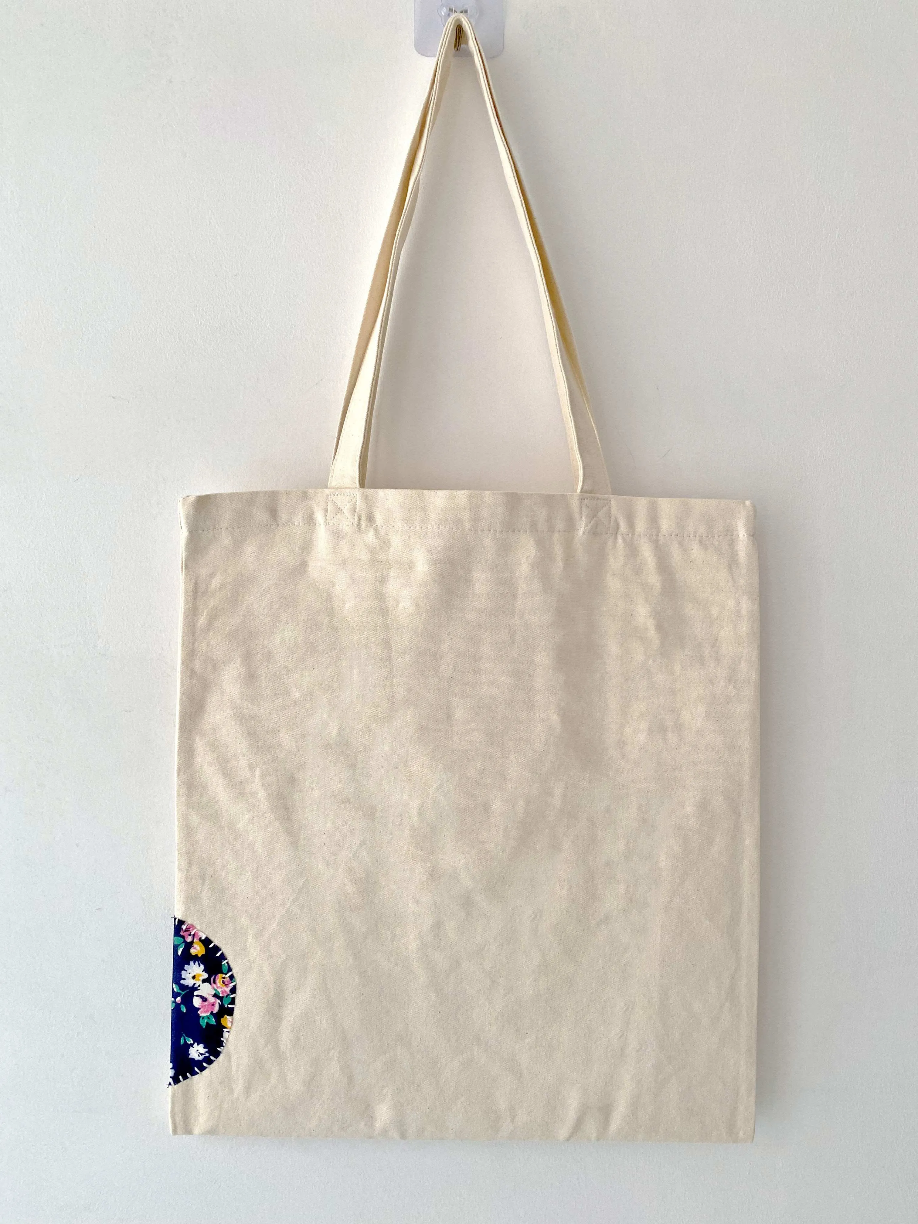 Circle Patch Canvas Tote