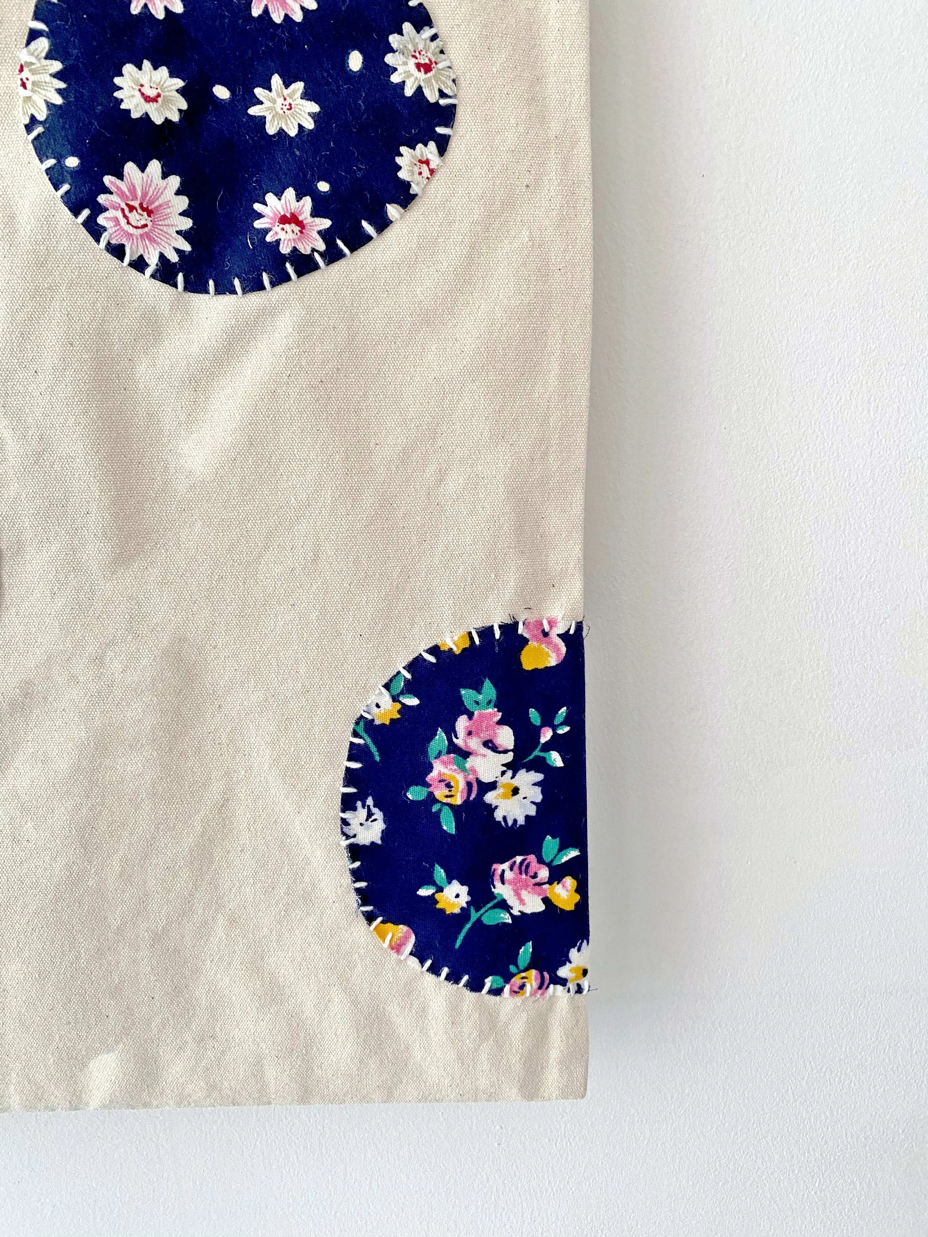 Circle Patch Canvas Tote