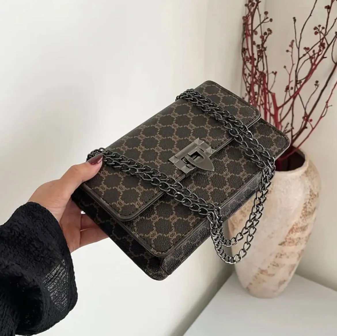 Classic Pattern Shoulder Bag