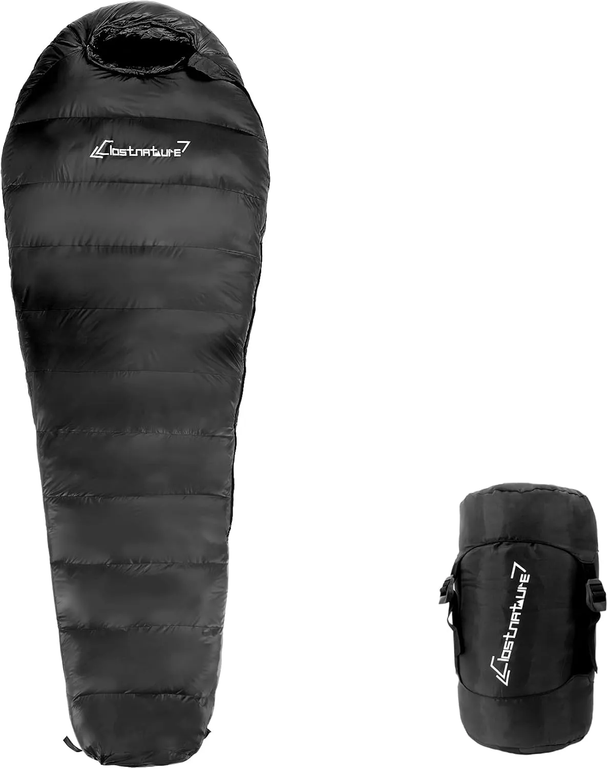 Clostnature Down Backpacking Sleeping Bag - 20D 550 Fill Power Ultralight Winter Down Mummy Sleeping Bag for Camping, Lightweight Cold Weather Compact Camping Gear for Kids, Adult, Girls, Boys
