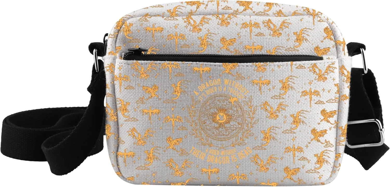 CMNIM FWing Book Merch Dragon Rider Adjustable Crossbody Purse A Rider Without Their Dragon Shoulder Bag for FWing Fans Gifts