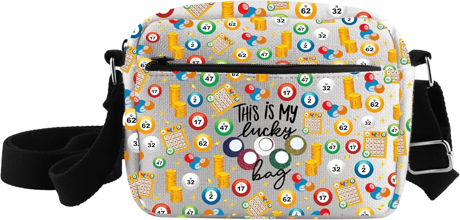 CMNIM Gambling Bag With Shoulder Strap This Is My Lucky Gambler Crossbody Bag Player Lover Gifts Gamer Gift Betting Supplies