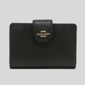 Coach Medium Corner Zip Wallet Black  RS-6390