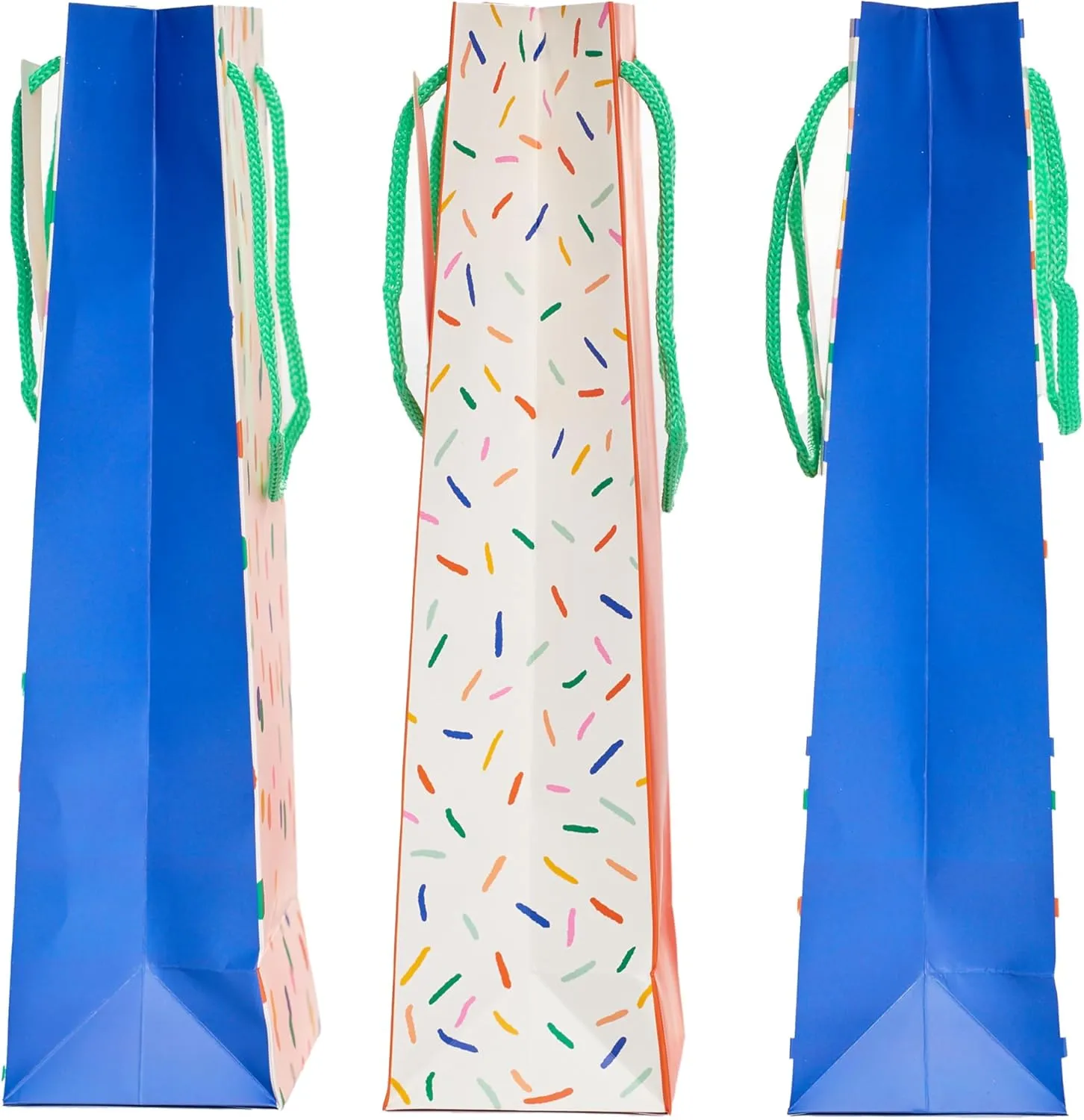 Colourful Designs Multipack of 3 Bottle Bags For Teacher Appreciation, Graduation, Birthdays, Passing Exams