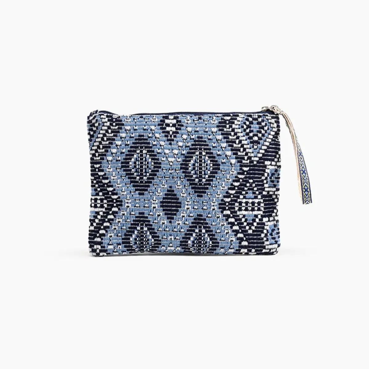 Cool Camo Embellished Top Zip Clutch