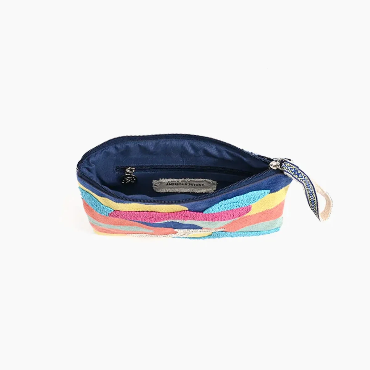 Cool Camo Embellished Top Zip Clutch