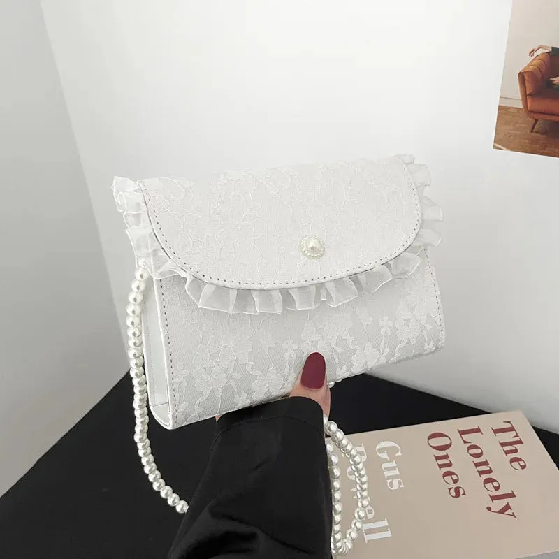 Coquette Pearl Chain Shoulder Bag
