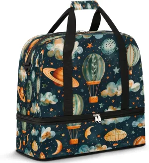 Cosmic Journey Travel Duffel Bag, Travel Essentials, Gym Bag for Women, Weekender Overnight Bag With Shoes Compartment, Carry On Bags for Airplanes