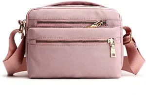 Cross Body Bag for Women, Multi Pocket Handbags & Shoulder Bags Waterproof Nylon Anti Theft Messenger Bag for Travel Shopping