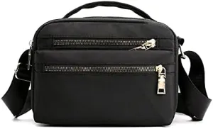 Cross Body Bag for Women, Multi Pocket Handbags & Shoulder Bags Waterproof Nylon Anti Theft Messenger Bag for Travel Shopping