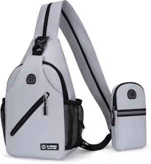 Cross Body Bags for Women & Men Waterproof Sling Backpack with Mini Phone Bag Personal Item Travel Bag Anti-Theft Daypack for Summer Travel Essentials Hiking
