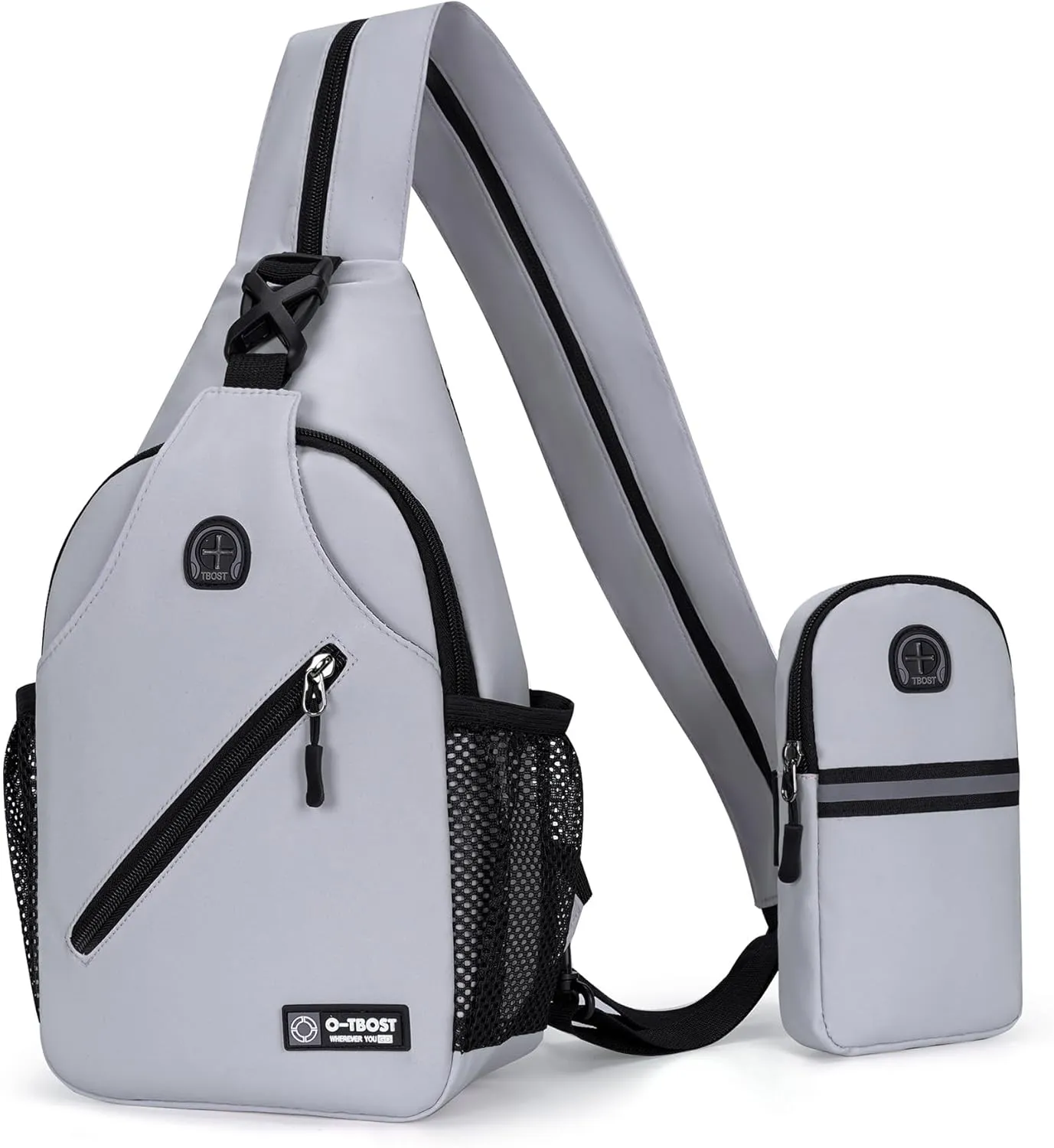 Cross Body Bags for Women & Men Waterproof Sling Backpack with Mini Phone Bag Personal Item Travel Bag Anti-Theft Daypack for Summer Travel Essentials Hiking