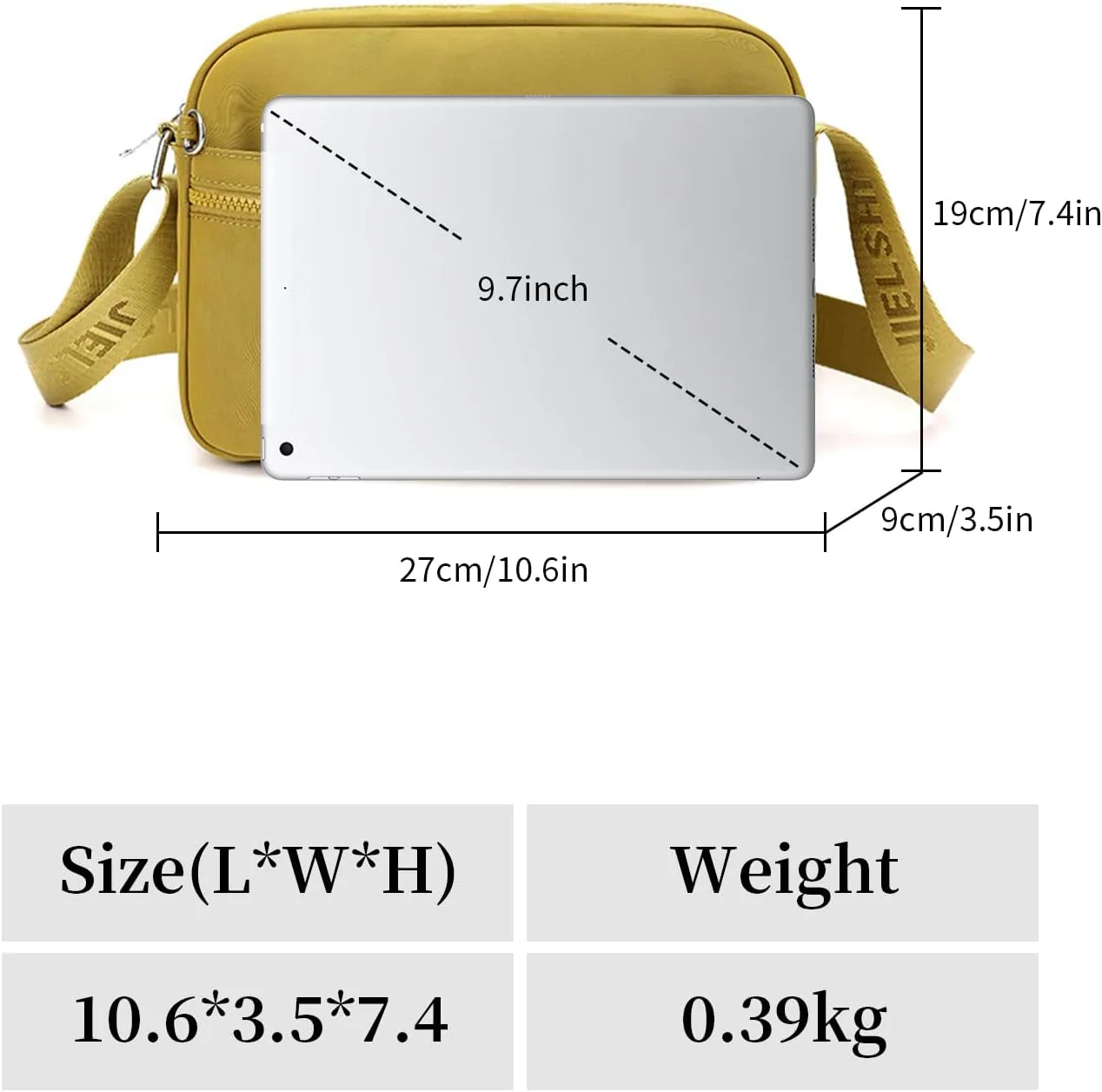 Crossbody Bags for Women Waterproof Shoulder Bags Casual Nylon Purse Handbag Multi Pocket Lightweight Travel Purse (Red)