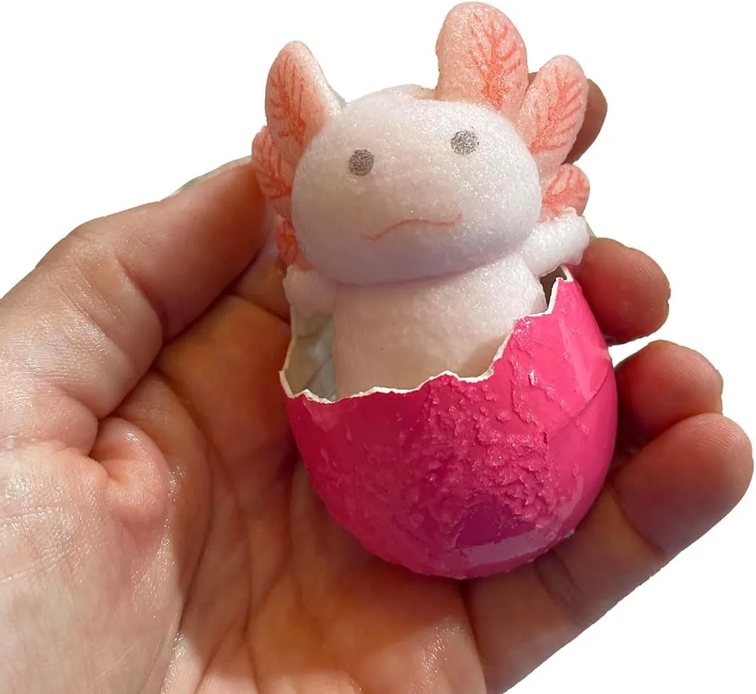 Curious Minds Busy Bags All 4 Color Hatch and Grow an Axolotl Egg - Add Water and it Grows up to 4" - Sea Critter Toy Fun Science Expanding Novelty Magic Absorbent Polymer Toy (Set of All 4 Colors)