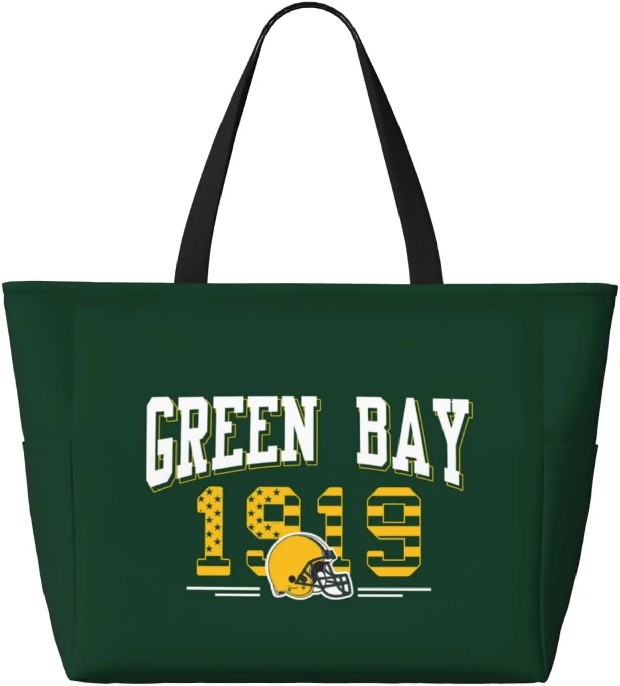 Custom Beach Bag Custom Football Style Large Beach Tote Bag Personalized Add Your Name and Number Shoulder Bag