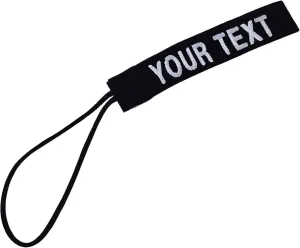 Custom Embroidered Gear Tags for Luggage, Duty Gear, Tactical, Military Bags | Double Sided Tag | Personalize Both Sides and Choose from 7 Text Thread Colors | Made in The USA (Black Twill Backing)