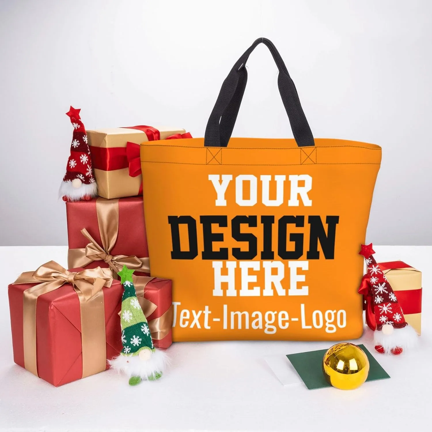 Custom Tote Bag Design Your Own Text Photo Logo Personalized Tote Bag Shoulder Handbag Large Capacity for Men Women