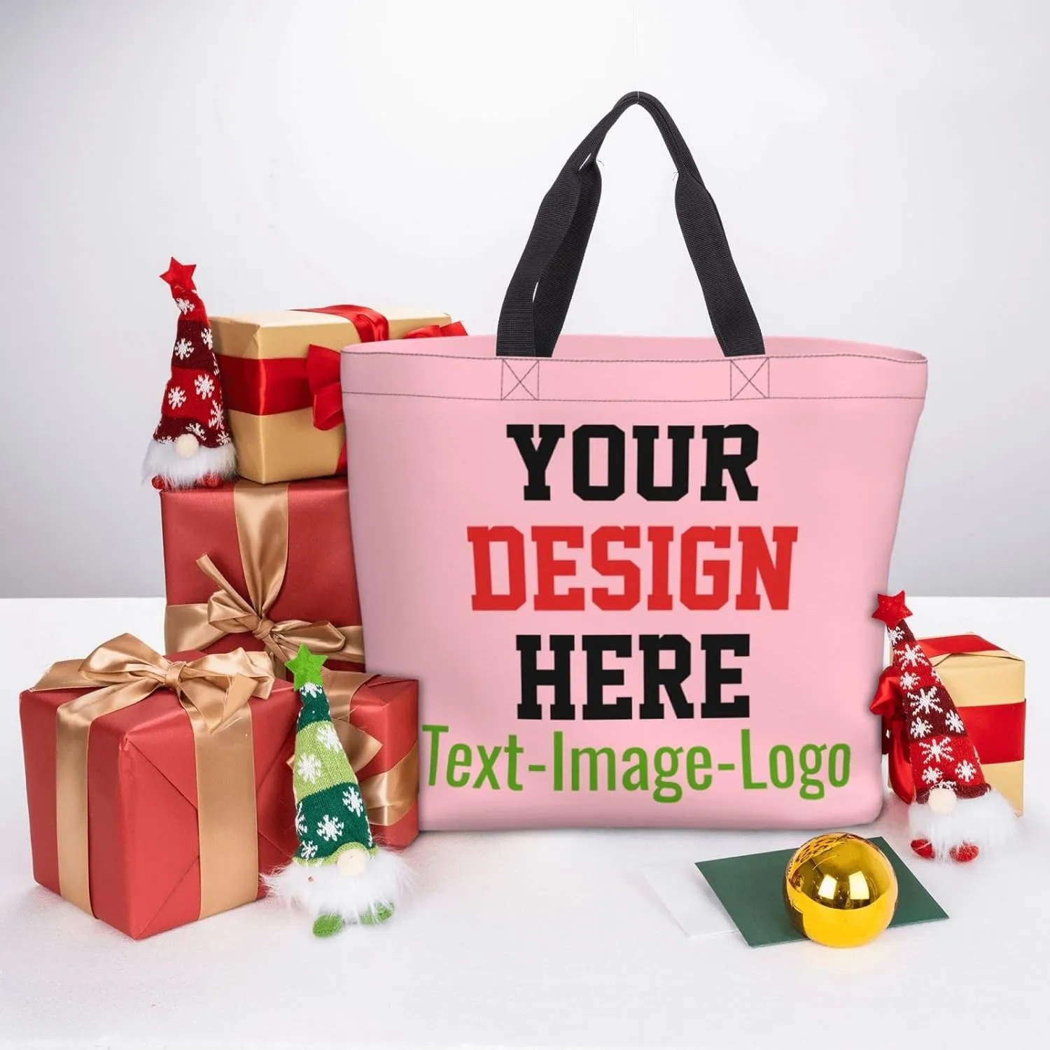 Custom Tote Bag Design Your Own Text Photo Logo Personalized Tote Bag Shoulder Handbag Large Capacity for Men Women