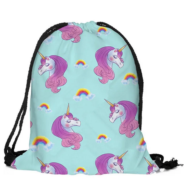 Cute Unicorn Love Printed Bags