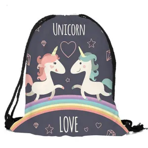 Cute Unicorn Love Printed Bags