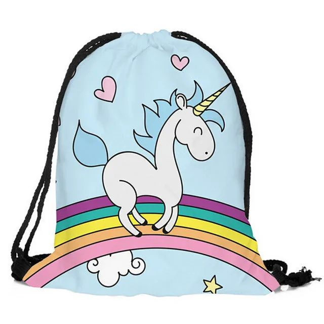 Cute Unicorn Love Printed Bags