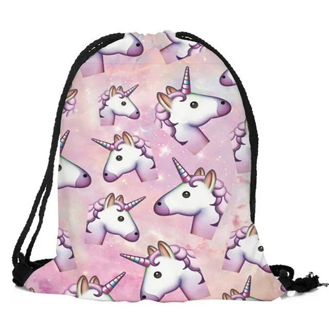 Cute Unicorn Love Printed Bags