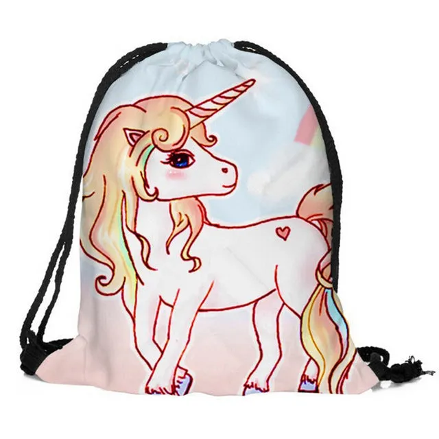 Cute Unicorn Love Printed Bags