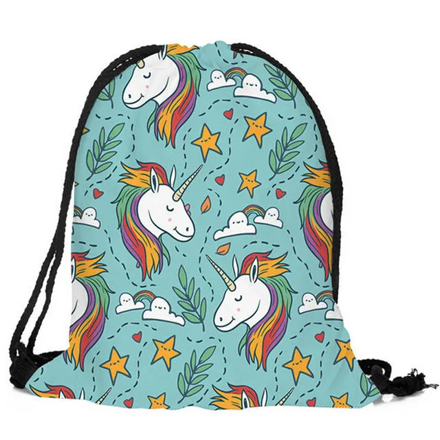 Cute Unicorn Love Printed Bags