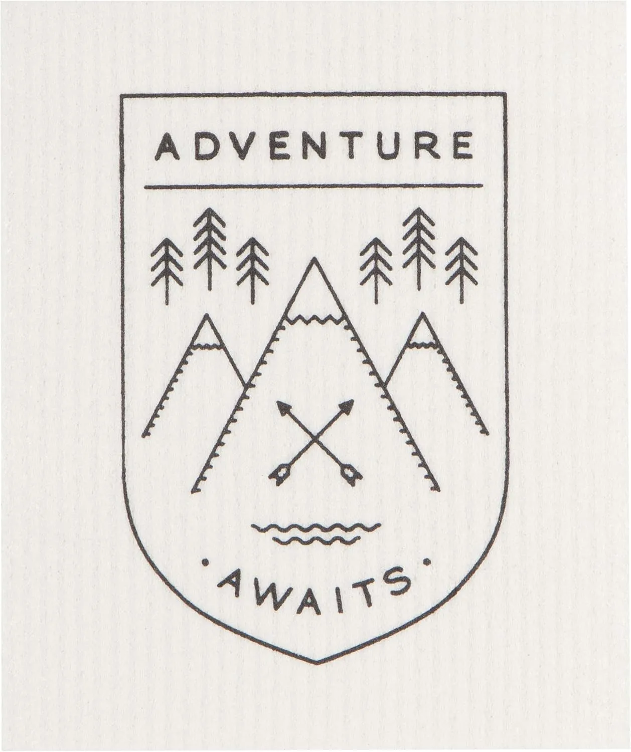 Danica Studio Compostable Swedish, Adventure Awaits-6.5 x 8 in | Set of 2 Dishcloth, 3