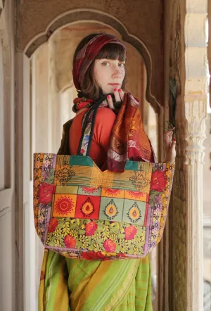 Dawn Priestess Patchwork Tote Bag