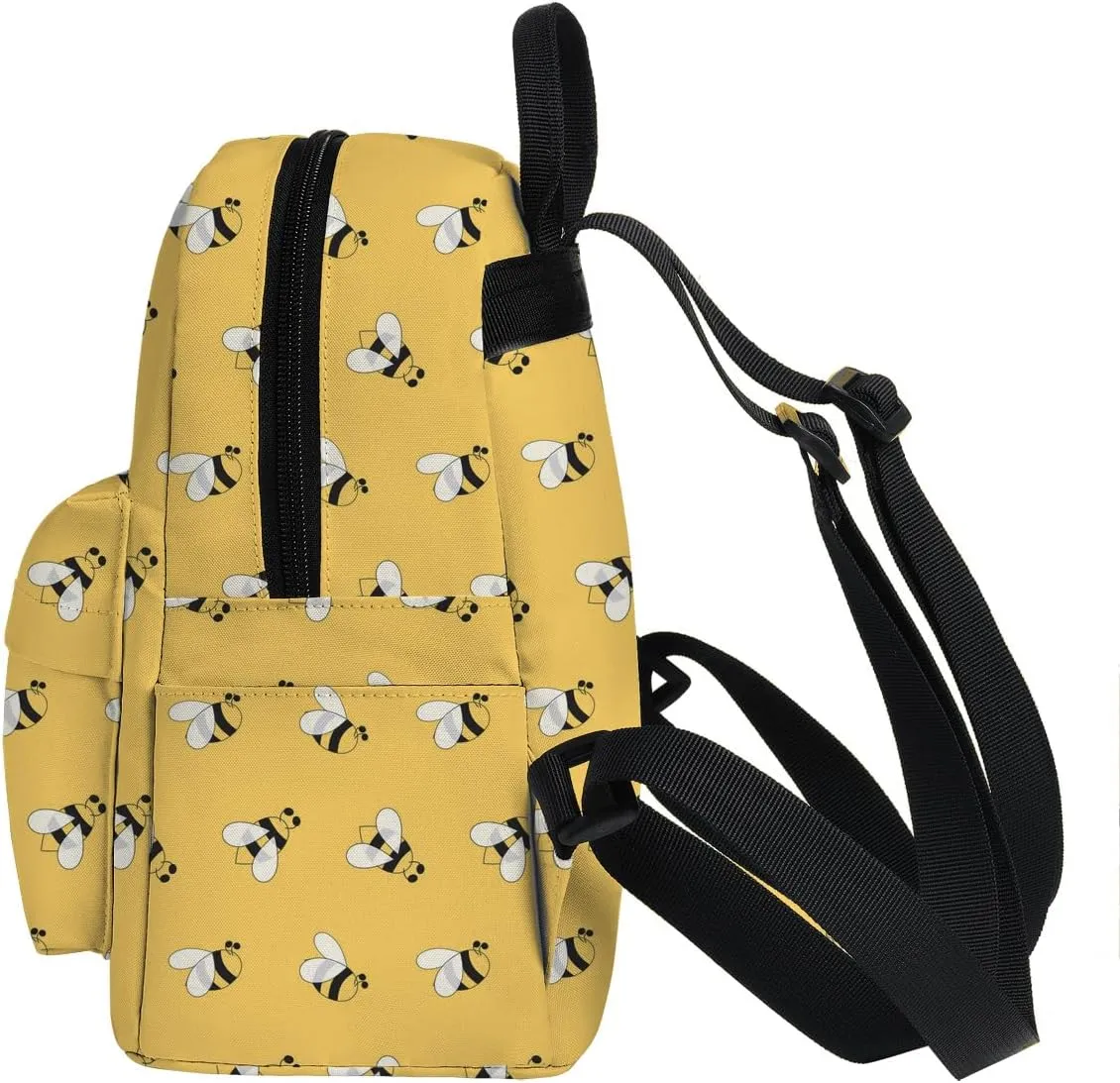Deanfun Mini Backpack for Women - Cute Bee Print Small Backpack Purse with Ample Storage and Double Zippers Waterproof Shoulder Straps 3D Graphic MNSB-312