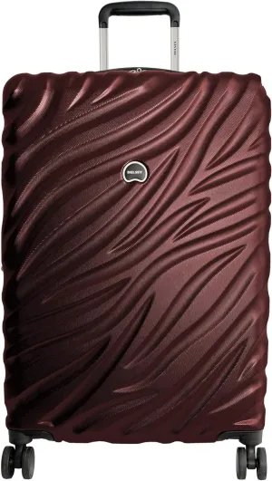 Delsey Paris Alexis Durable Hardside Luggage, Expandable Lightweight 4-Wheel Spinner, Easy Grip Telescoping Handle for Smooth Mobility, TSA-Lock Incorporated, Men and Women, Burgundy, Check-In 25-Inch